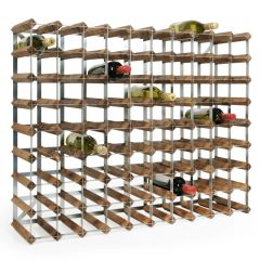 Modular wine rack system TREND for 90 bottles, dark brown