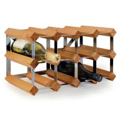 Modular wine rack system TREND for 12 bottles, solid wood