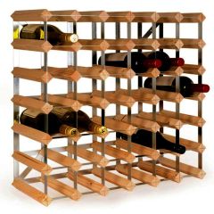 Modular wine rack system TREND 42 bottles, light brown stain