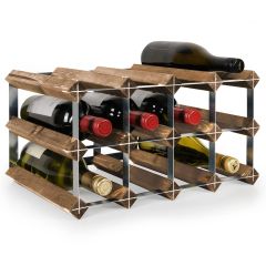 Modular wine rack system TREND dark brown, 12 bottles