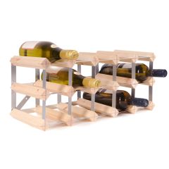 Wine rack TREND, nat., D 22,8 cm, self-assembly, 15 Bottles