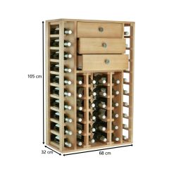 Wooden wine rack PROVINALIA, module 6, pinewood