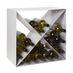 Metal wine rack System CUBE, silver