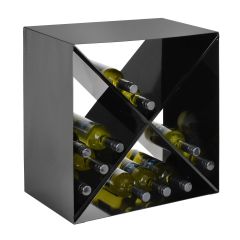 Metal wine rack System CUBE, black