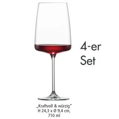 Wine glass "Powerful & Spicy", set of 4 (from 7,95 EUR/glass)