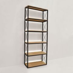 STYLE wine rack in wood/metal mix with lighting