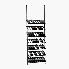 Wine rack BLACK PURE SELECT for ceiling mounting, model 3, height adjustable