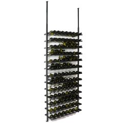 Wine rack BLACK PURE SELECT for ceiling mounting, model 1, height adjustable