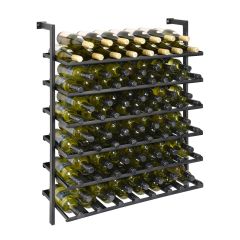 Metal wine rack BLACK PURE for wall mounting, H 100 cm