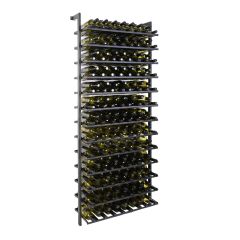 Metal wine rack BLACK PURE for wall mounting, H 200 cm