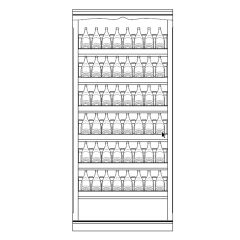 Piedmont wine rack system, model 7, acrylic/fir, white with light brown veneered alder edge