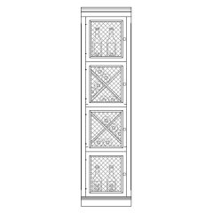 Wine rack system Piedmont, model 3 with mesh door, fir, anthracite