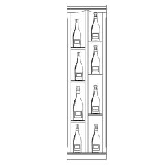 Piedmont wine rack system, model 2, oak veneer, dark brown