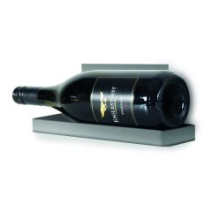 Wall mounted wine rack for 1 bottle 0,75l, silver