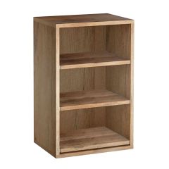 Module with 3 pull-out shelves for crates up to 19 cm W 45 x D 33, country oak