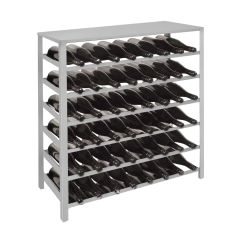 Metal Wine Rack BLACK PURE, Model 11, low, silver