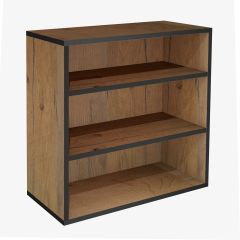 Shelf module with 2 shelves, country oak with anthracite edge