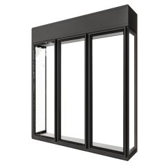 Vitrus glass cabinet, W 280 cm, 3 doors