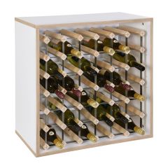 Rack module for 36 bottles, Alpine white with natural edge