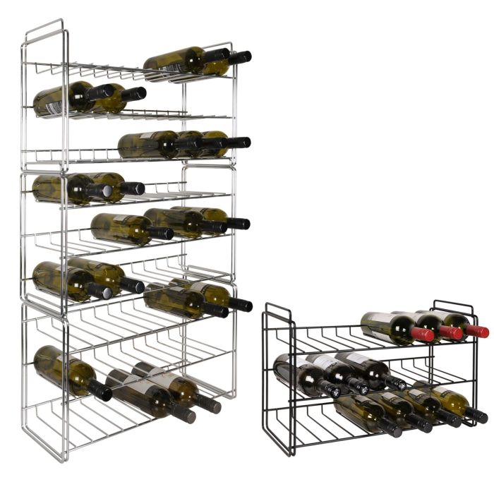 Metal wine rack SAUVIGNON, chrome coated