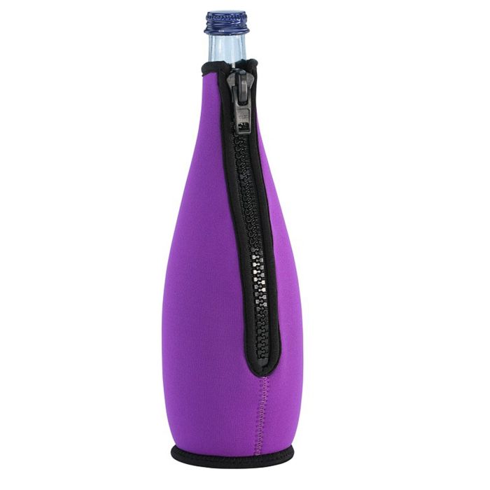 Neoprene bottle cooler, purple