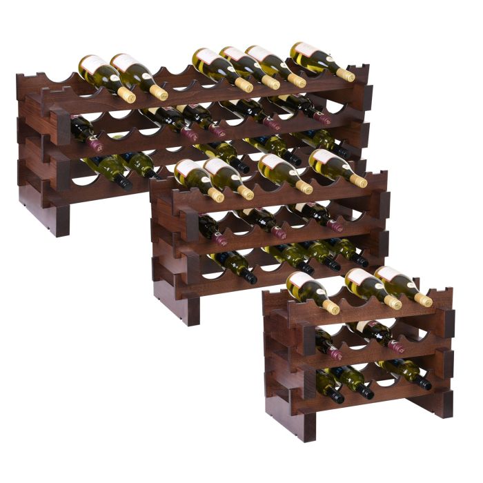Wooden wine rack CASANOVA, walnut