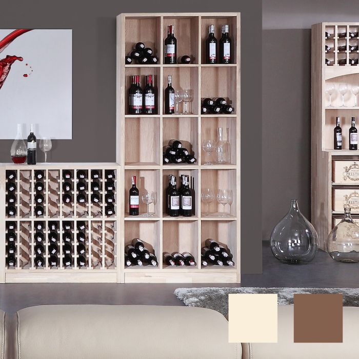 Wine rack PRESTIGE 2 made of solid oak