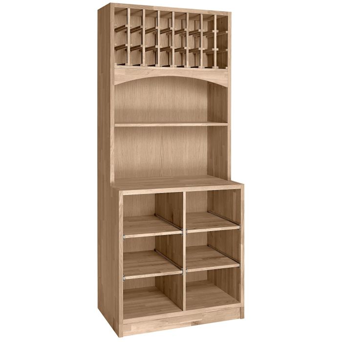 Wine rack PRESTIGE 6, brown stained oak