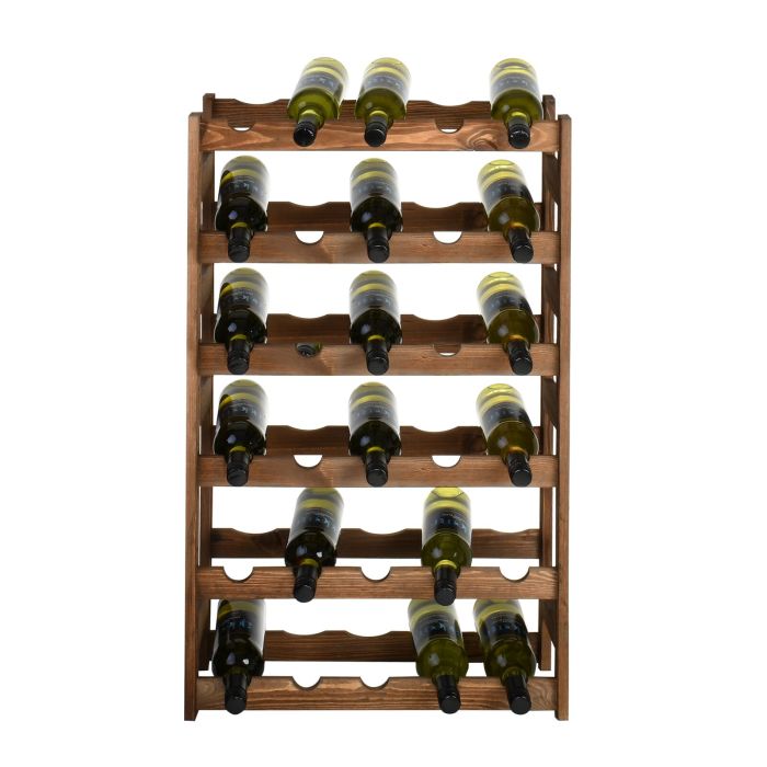 Wooden wine rack SIMPLEX, model 2, brown stain