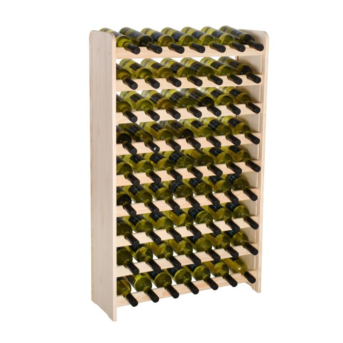 Wooden wine rack OPTIPLUS, model 3, untreated wood