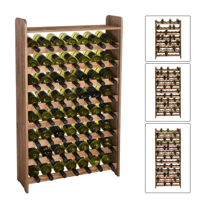 Wooden wine racks OPTIPLUS brown stain Winerack Plus