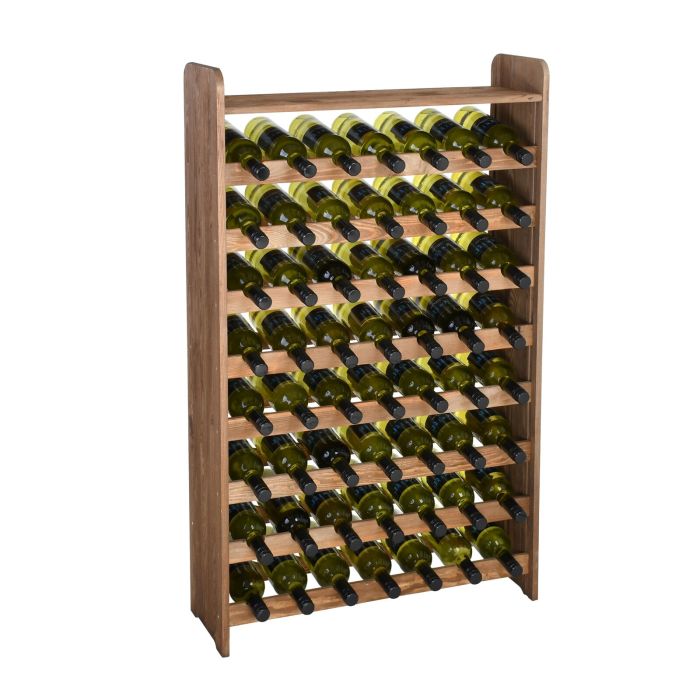 Wooden wine rack OPTIPLUS, model 2, brown stain