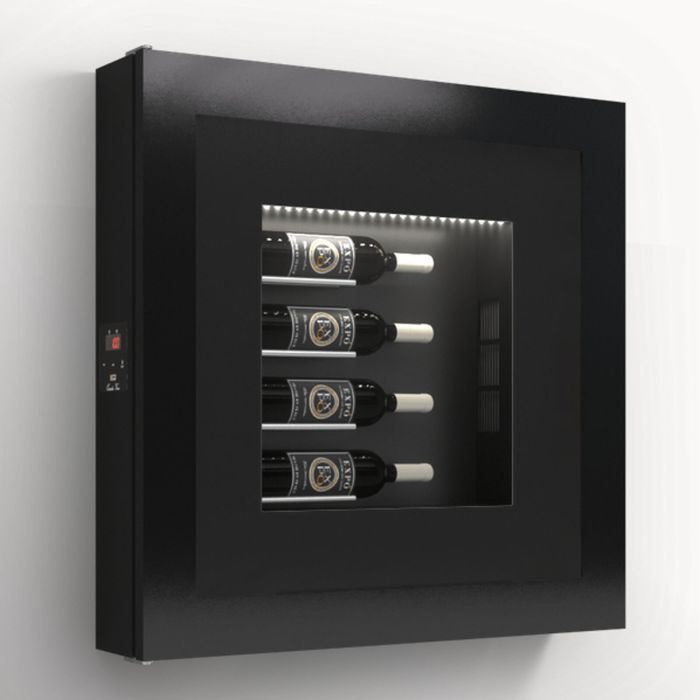 Climatised wall wine rack for 4 bottles, model 5