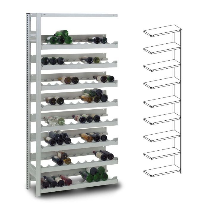 Wine rack ODEON, extension module, H 200 cm