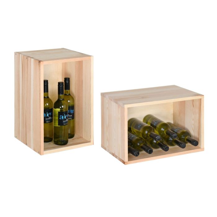 Wine storage box VENETO in natural wood & wenge