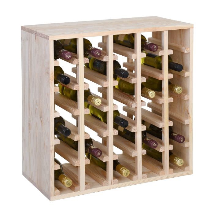 Wine rack module QUADRI, natural pinewood