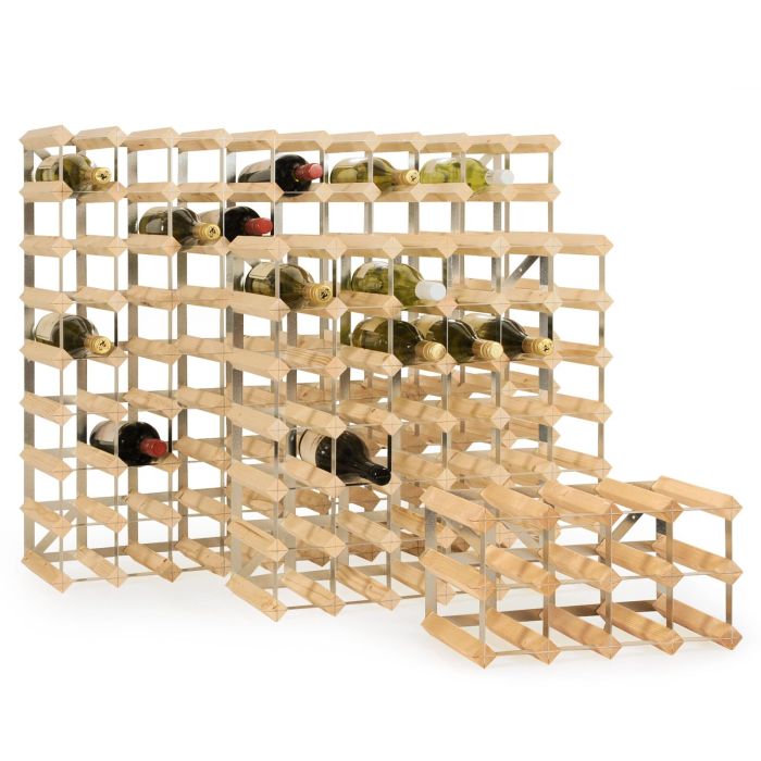 Modular wine rack system TREND 30 bottles natural D 22 8 cm