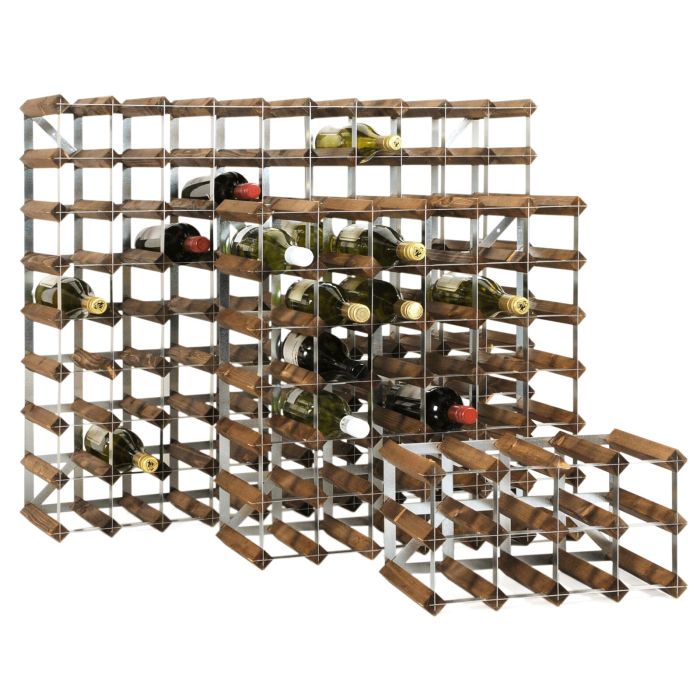 Wooden wine rack system TREND, brown, D 22,8 cm