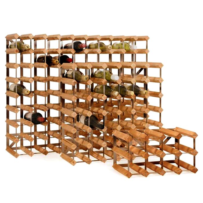 Wooden wine rack system TREND, light brown, D 22,8 cm
