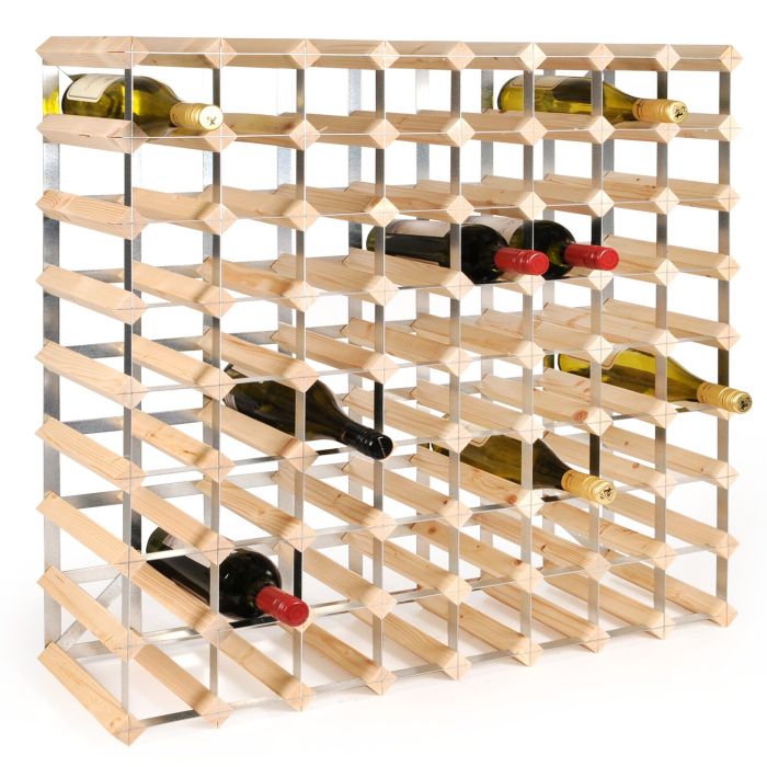 Wine rack TREND, nat., D 22,8 cm, self-assembly, 72 Bottles