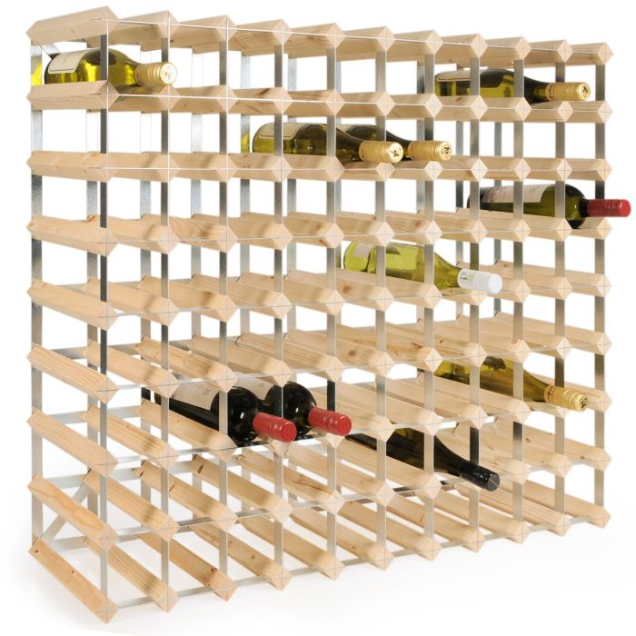 Wine rack TREND, nat., D 22,8 cm, self-assembly, 90 bottles