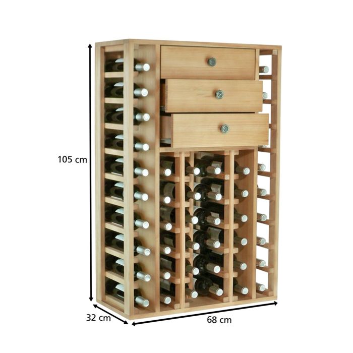 Wooden wine rack PROVINALIA, module 6, pinewood