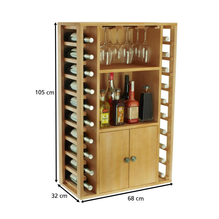 Wooden wine rack PROVINALIA, module 4, pinewood