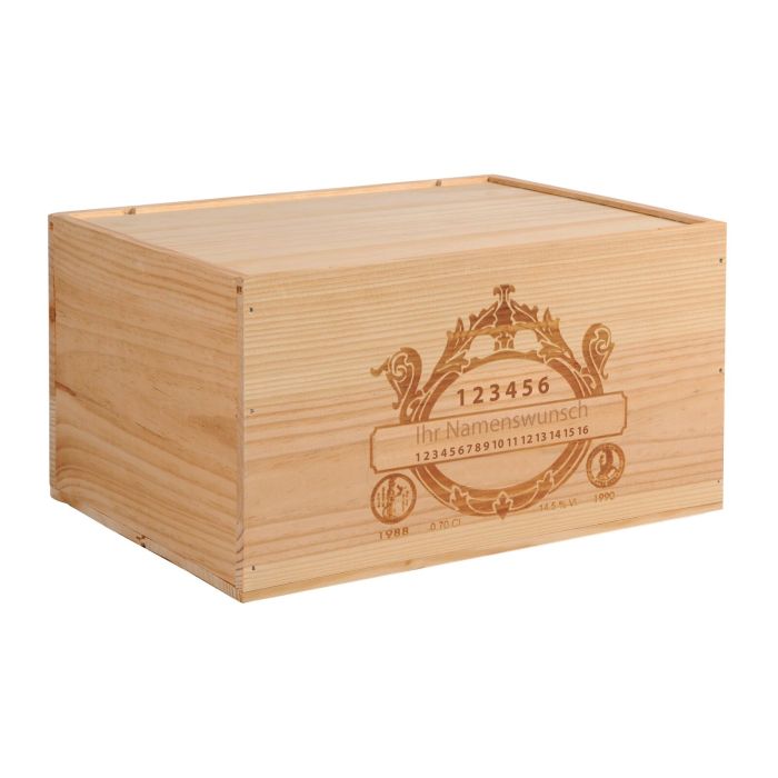 Personalised Wooden Wine Box, set of 6