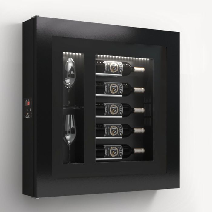 Climatised wall wine rack for 5 bottles, model 5
