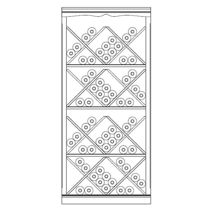 Wine rack system Piedmont, model 10, fir wood, anthracite