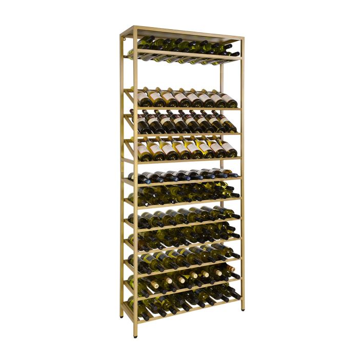 Metal Wine Rack BLACK PURE, Model 5, gold