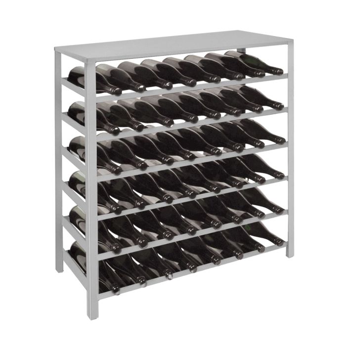 Metal Wine Rack BLACK PURE, Model 11, low, silver