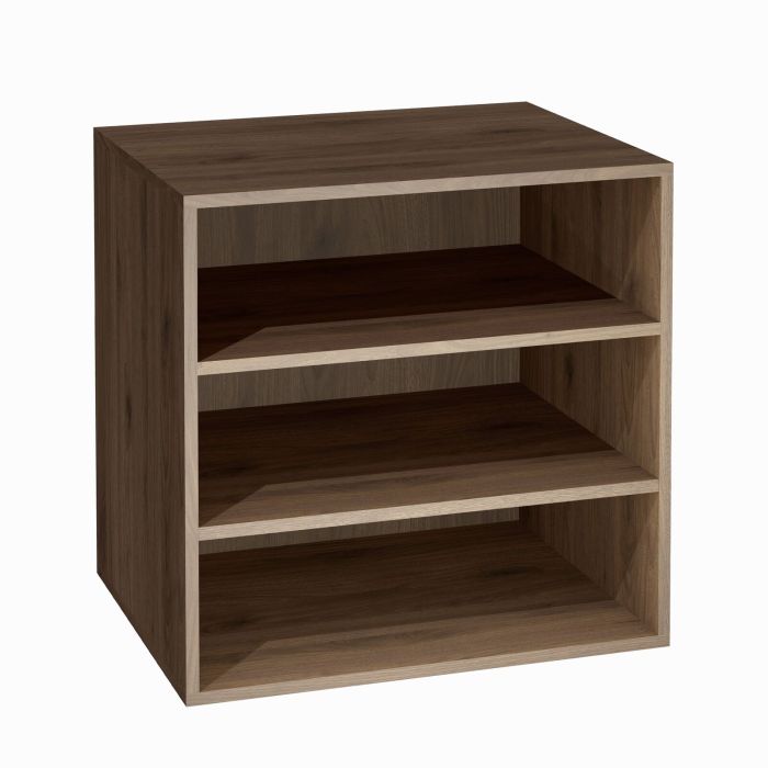 Module with 2 shelves, d 55 cm, walnut