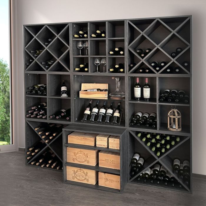 Wine rack system CAVEPRO in ash graphite